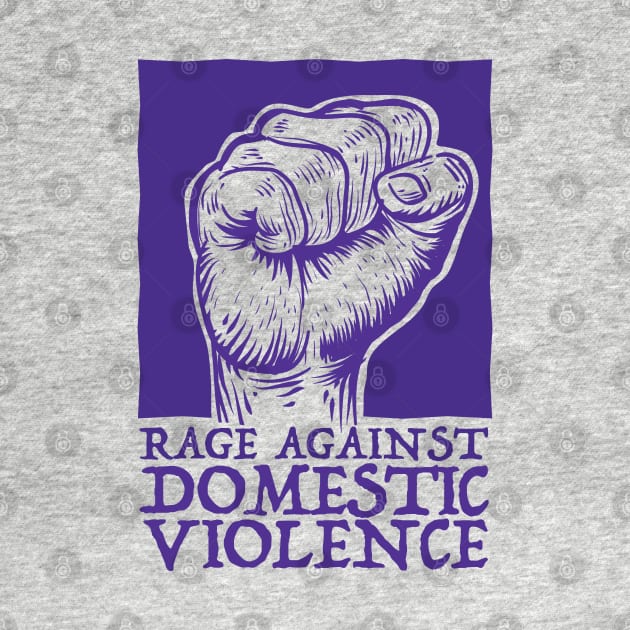 Rage Against Domestic Violence Purple Vibe by Wulfland Arts